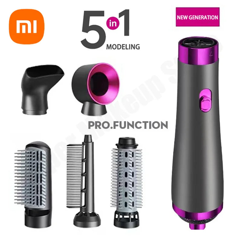 Xiaomi 5 em 1 – Secador de Cabelo Multifuncional com Escova de Ar Quente, Modelador, Chapinha e Difusor